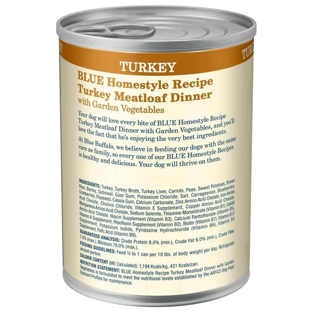Blue Buffalo Turkey Meatloaf Dinner with Garden Vegetables Wet Dog Food - Amado Deals - wholesale and distributors with free shipping in United States Blue Buffalo Turkey Meatloaf Dinner with Garden Vegetables Wet Dog Food - Amado Deals - wholesale and distributors with free shipping in United States